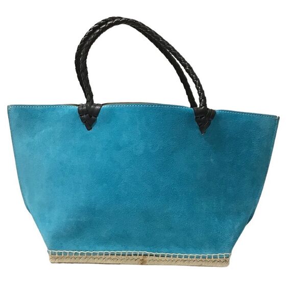 ALTUZARRA Blue Suede Bucket Basket Handbag - Picture 4 of 16
